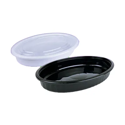 다회용 타원찜용기 BW 사출 340파이 소 100개입 배달포장