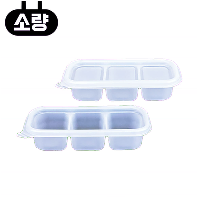 일회용 소스 반찬용기 AJ 3칸 PP 100개입 소량 세트 배달포장