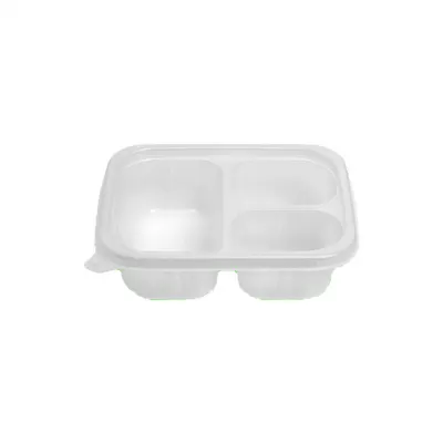 사각 미니죽용기 JH 1310 소 3칸 300ml 600개 세트 반투명