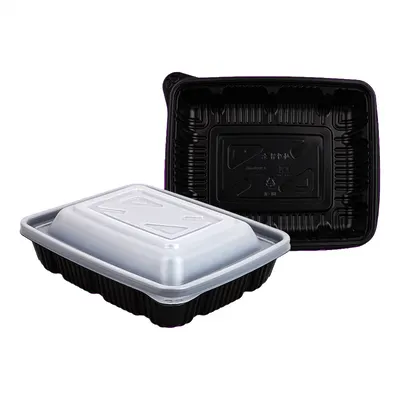 사각 찜용기 JH 2722 소 2000ml 100세트 검정